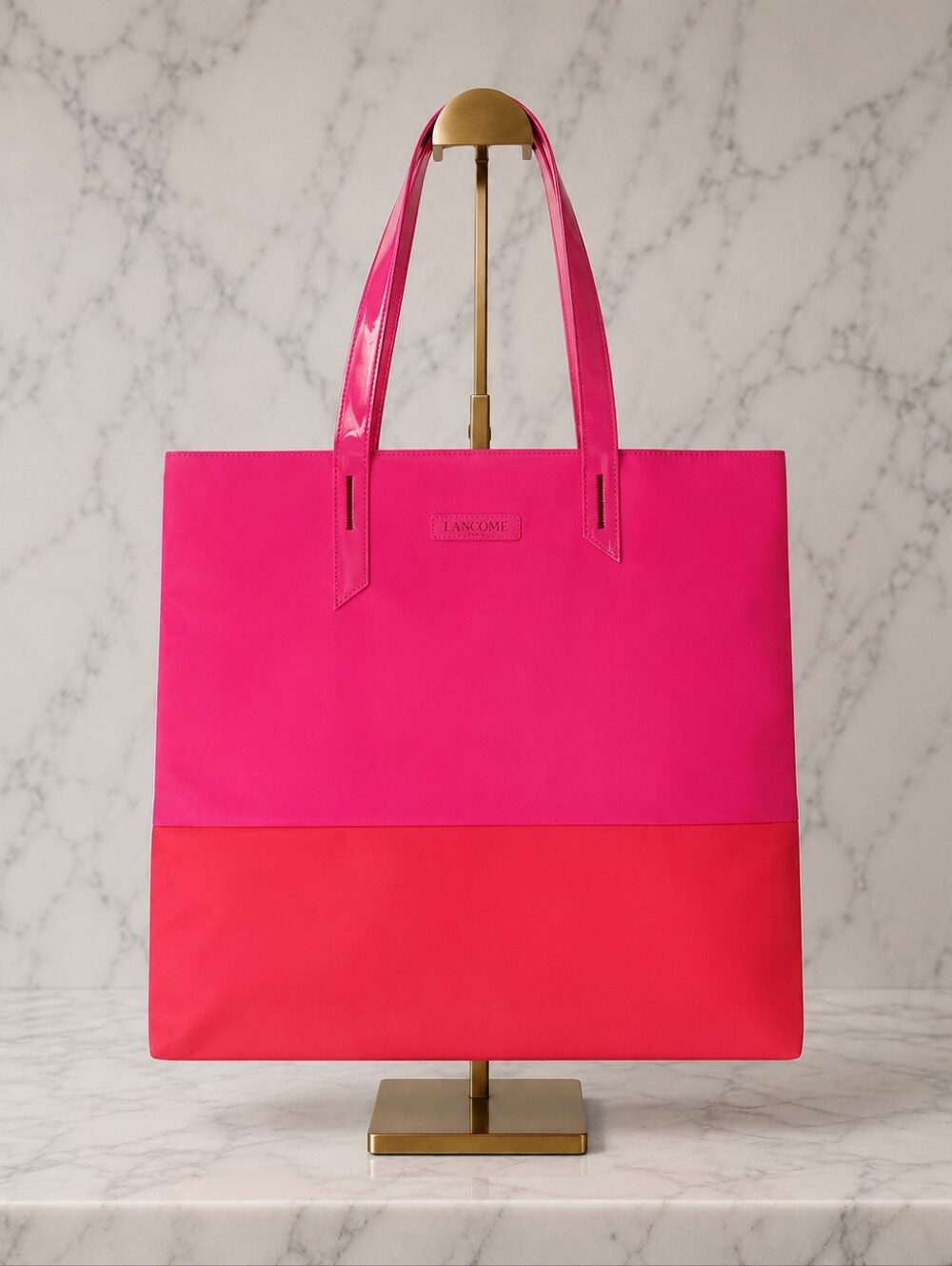 Lancôme Paris Colorblock Reversible Tote NWOT